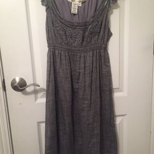 Max Studio Embroidered grey dress